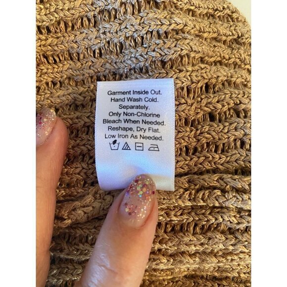 Coldwater Creek Open Front Beige Linen Knit Cardigan Medium (10 to 12) - Picture 8 of 9